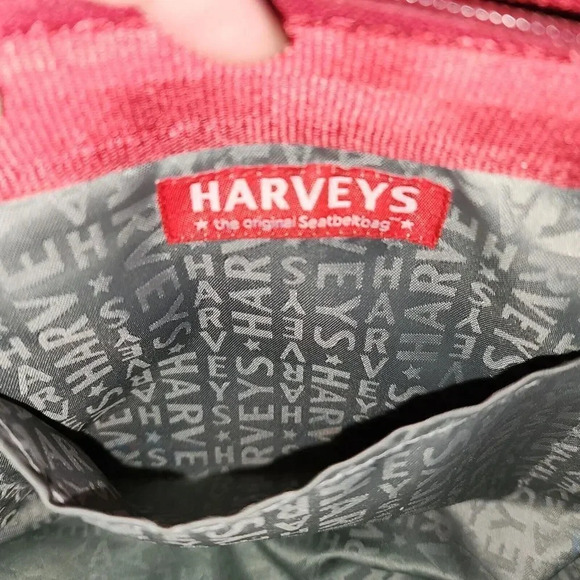 Harveys Women's Red Original Shoulder Seatbelt Bag Double Handle Strap Zip Top - Picture 5 of 7